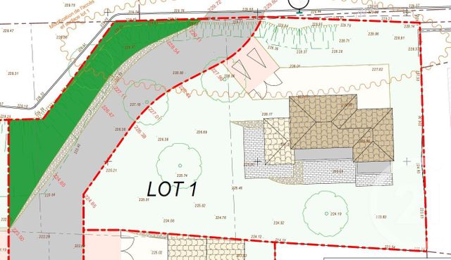 terrain à vendre - 1106.0 m2 - TREVOUX - 01 - RHONE-ALPES - Century 21 L'Immobilière Jassans